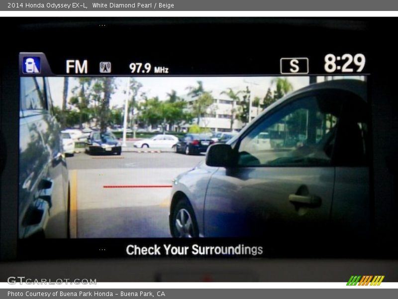 White Diamond Pearl / Beige 2014 Honda Odyssey EX-L