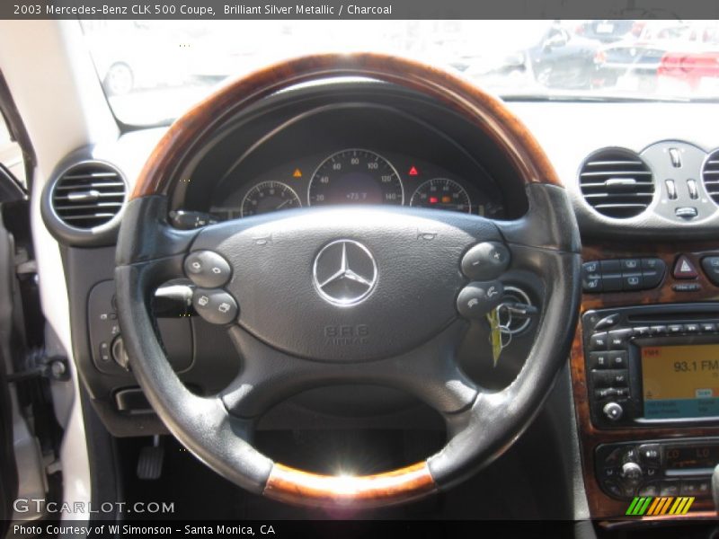 Brilliant Silver Metallic / Charcoal 2003 Mercedes-Benz CLK 500 Coupe