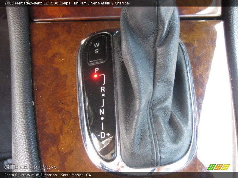 Brilliant Silver Metallic / Charcoal 2003 Mercedes-Benz CLK 500 Coupe