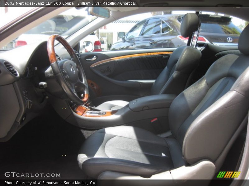 Brilliant Silver Metallic / Charcoal 2003 Mercedes-Benz CLK 500 Coupe