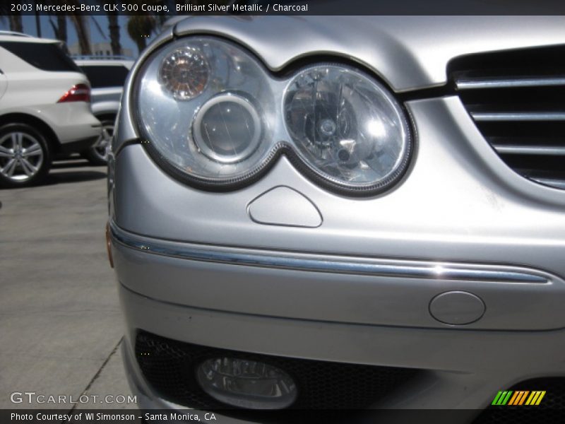 Brilliant Silver Metallic / Charcoal 2003 Mercedes-Benz CLK 500 Coupe