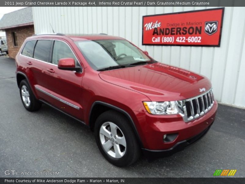 Inferno Red Crystal Pearl / Dark Graystone/Medium Graystone 2011 Jeep Grand Cherokee Laredo X Package 4x4
