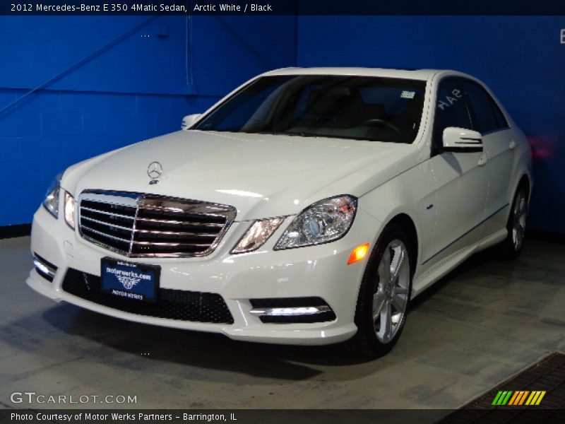 Arctic White / Black 2012 Mercedes-Benz E 350 4Matic Sedan