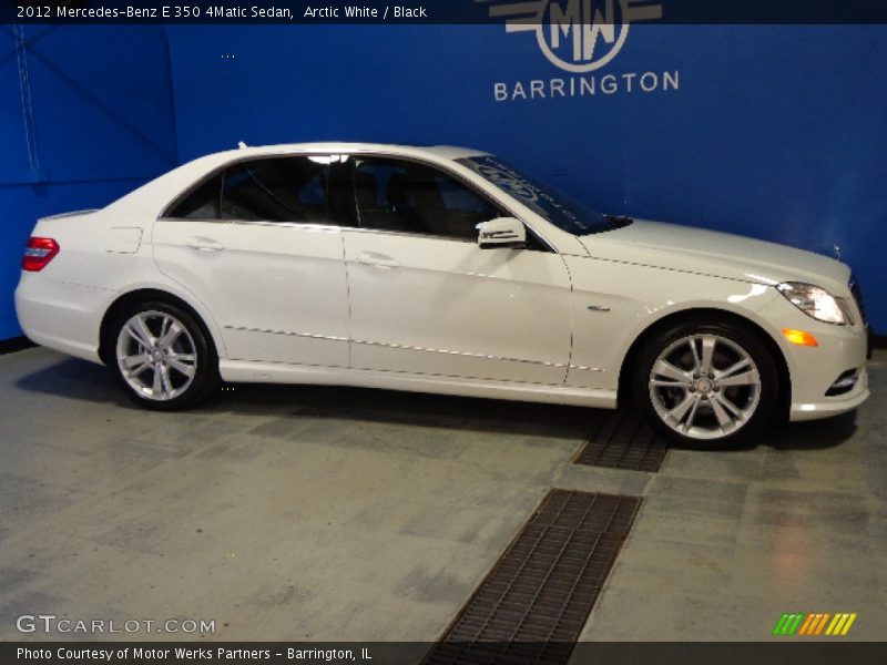 Arctic White / Black 2012 Mercedes-Benz E 350 4Matic Sedan