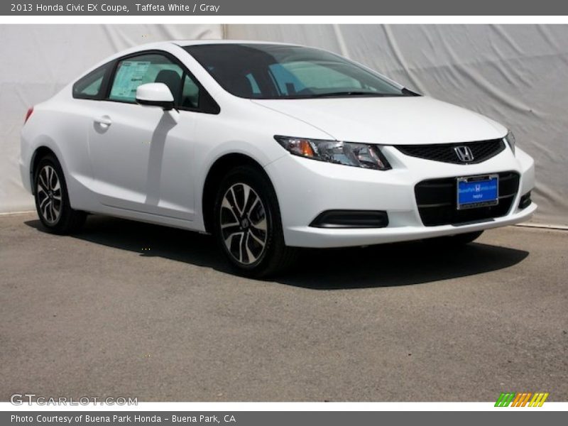 Taffeta White / Gray 2013 Honda Civic EX Coupe
