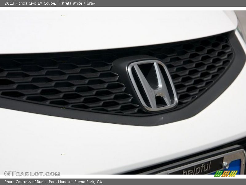 Taffeta White / Gray 2013 Honda Civic EX Coupe
