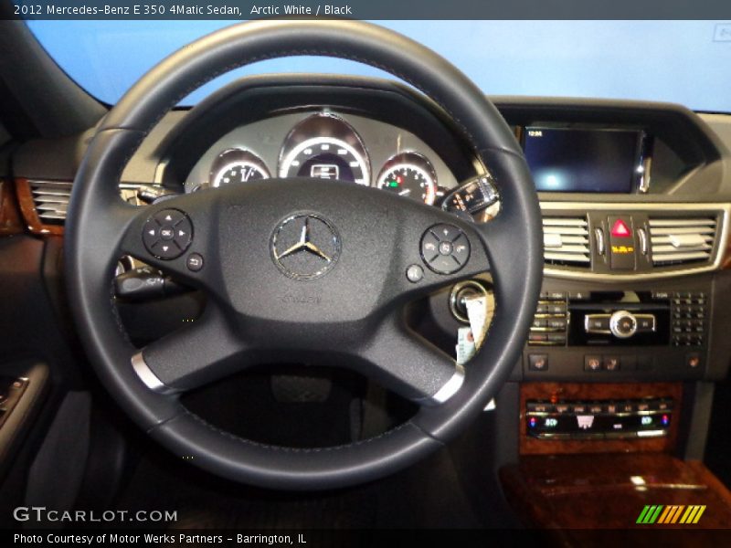 Arctic White / Black 2012 Mercedes-Benz E 350 4Matic Sedan