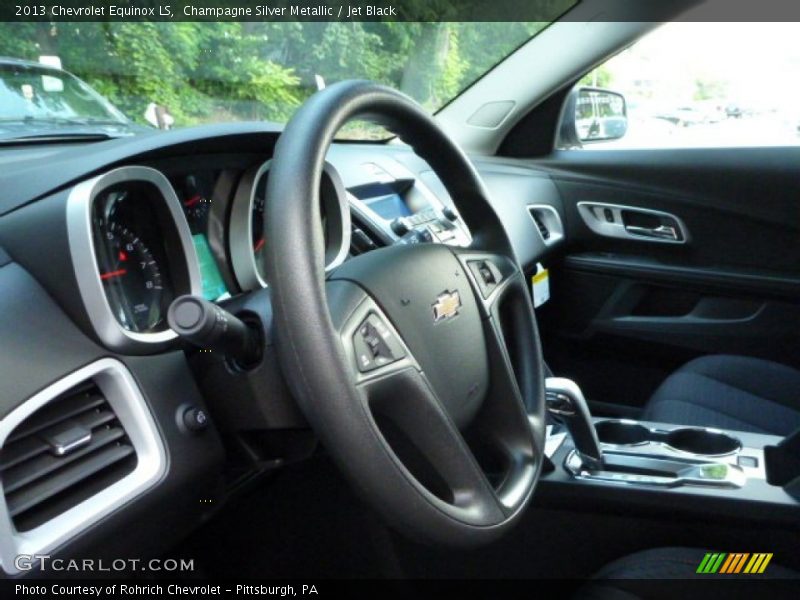 Champagne Silver Metallic / Jet Black 2013 Chevrolet Equinox LS