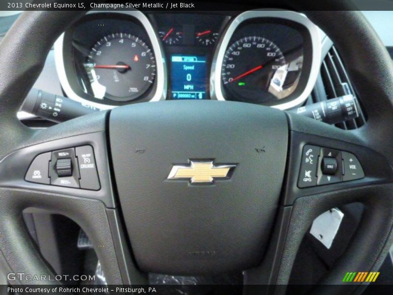 Champagne Silver Metallic / Jet Black 2013 Chevrolet Equinox LS