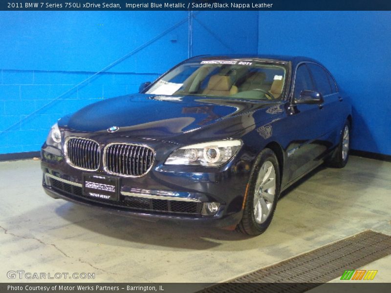 Imperial Blue Metallic / Saddle/Black Nappa Leather 2011 BMW 7 Series 750Li xDrive Sedan