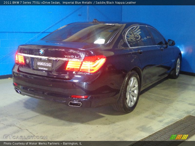 Imperial Blue Metallic / Saddle/Black Nappa Leather 2011 BMW 7 Series 750Li xDrive Sedan