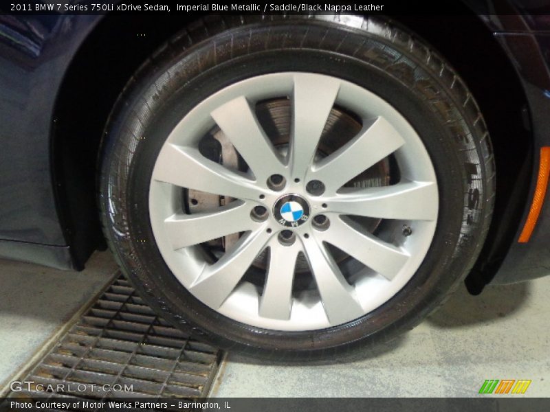 Imperial Blue Metallic / Saddle/Black Nappa Leather 2011 BMW 7 Series 750Li xDrive Sedan
