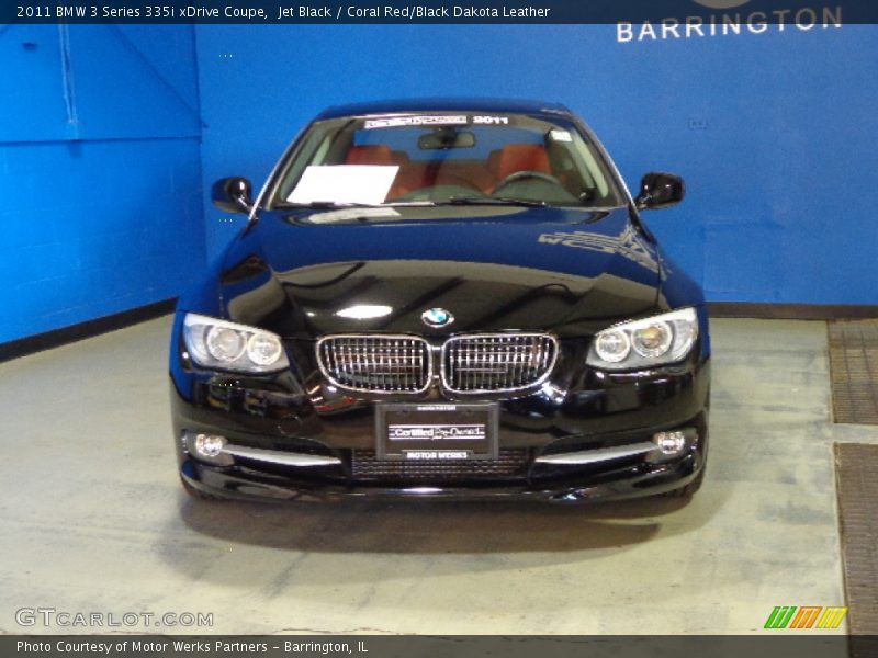 Jet Black / Coral Red/Black Dakota Leather 2011 BMW 3 Series 335i xDrive Coupe
