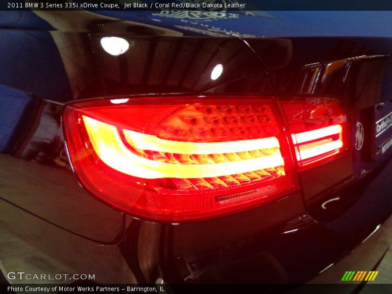 Jet Black / Coral Red/Black Dakota Leather 2011 BMW 3 Series 335i xDrive Coupe