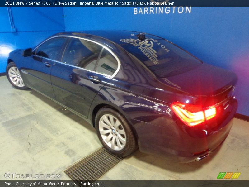 Imperial Blue Metallic / Saddle/Black Nappa Leather 2011 BMW 7 Series 750Li xDrive Sedan