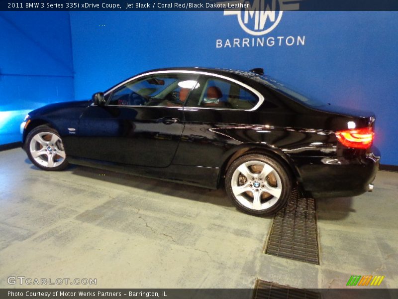 Jet Black / Coral Red/Black Dakota Leather 2011 BMW 3 Series 335i xDrive Coupe