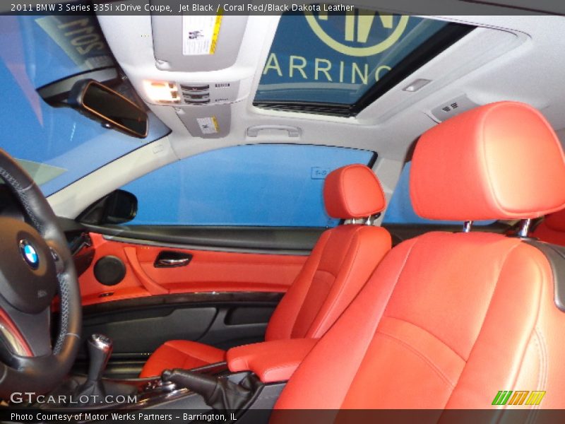 Jet Black / Coral Red/Black Dakota Leather 2011 BMW 3 Series 335i xDrive Coupe