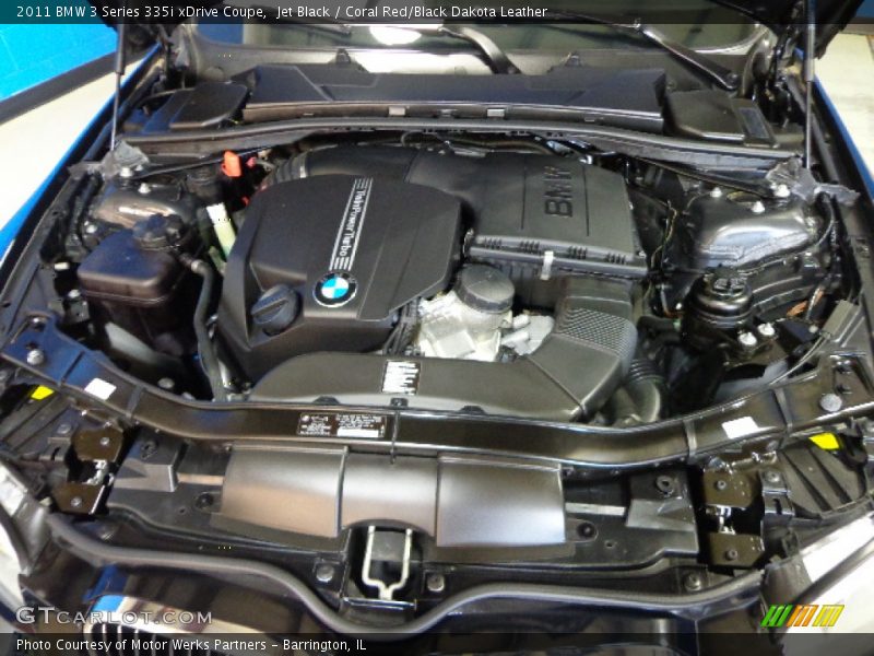 Jet Black / Coral Red/Black Dakota Leather 2011 BMW 3 Series 335i xDrive Coupe