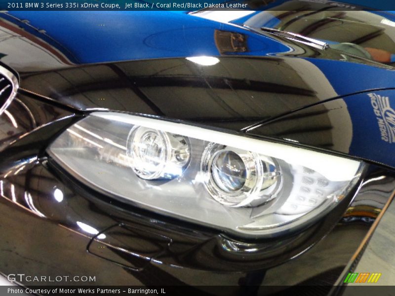 Jet Black / Coral Red/Black Dakota Leather 2011 BMW 3 Series 335i xDrive Coupe