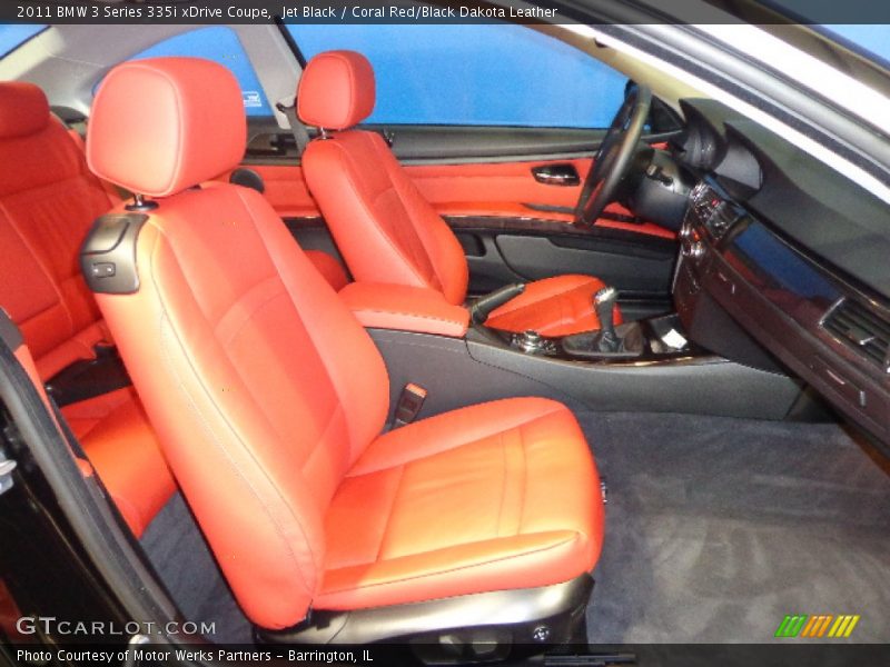 Jet Black / Coral Red/Black Dakota Leather 2011 BMW 3 Series 335i xDrive Coupe