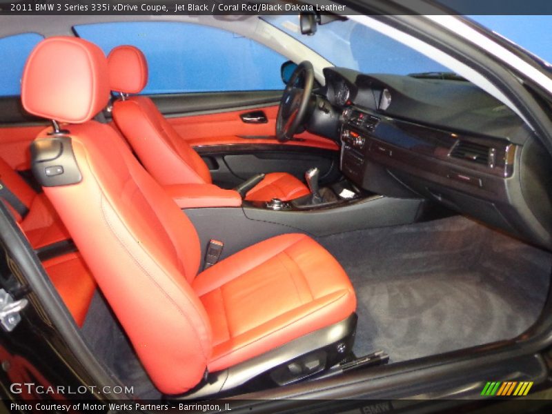 Jet Black / Coral Red/Black Dakota Leather 2011 BMW 3 Series 335i xDrive Coupe