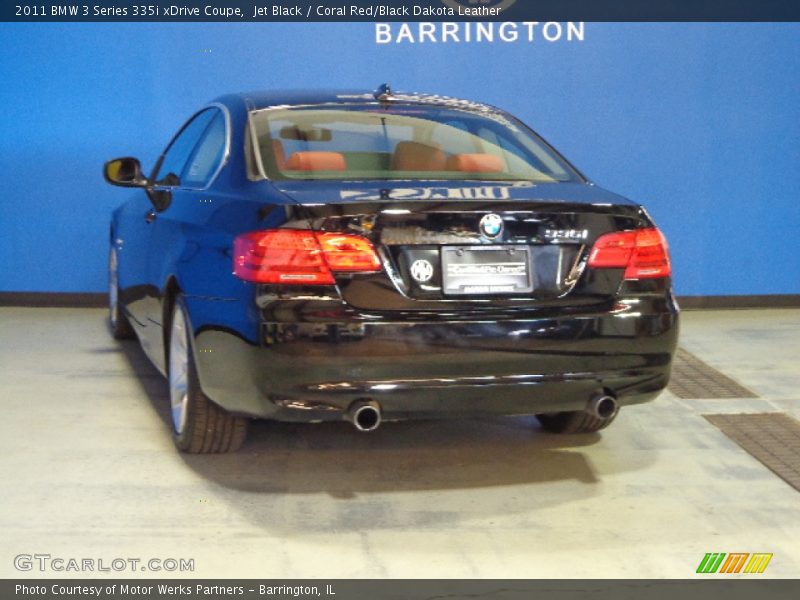 Jet Black / Coral Red/Black Dakota Leather 2011 BMW 3 Series 335i xDrive Coupe