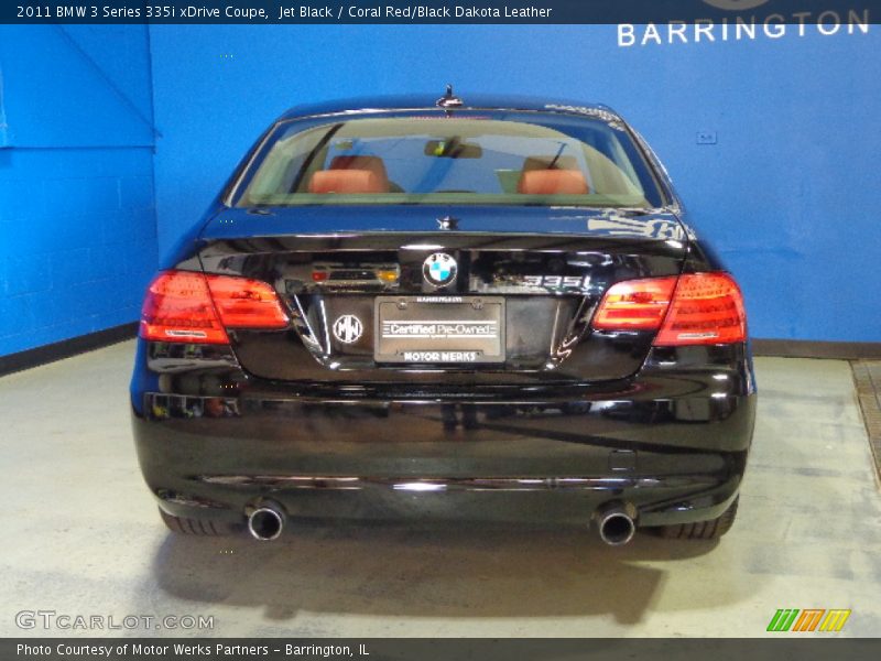 Jet Black / Coral Red/Black Dakota Leather 2011 BMW 3 Series 335i xDrive Coupe