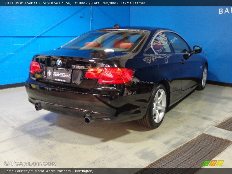 Jet Black / Coral Red/Black Dakota Leather 2011 BMW 3 Series 335i xDrive Coupe