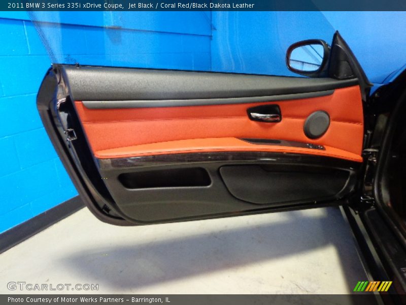 Jet Black / Coral Red/Black Dakota Leather 2011 BMW 3 Series 335i xDrive Coupe