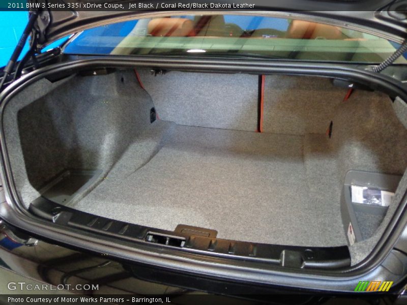 Jet Black / Coral Red/Black Dakota Leather 2011 BMW 3 Series 335i xDrive Coupe