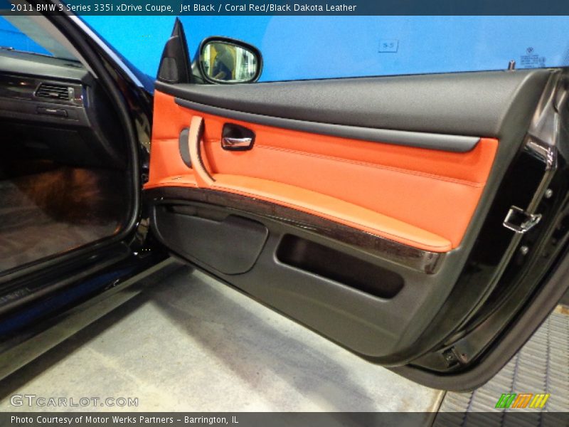 Jet Black / Coral Red/Black Dakota Leather 2011 BMW 3 Series 335i xDrive Coupe