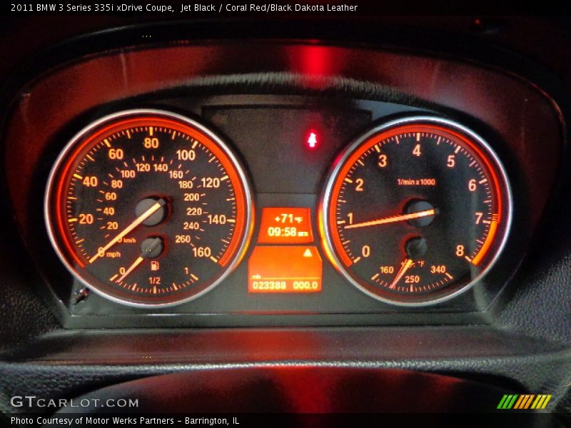 Jet Black / Coral Red/Black Dakota Leather 2011 BMW 3 Series 335i xDrive Coupe