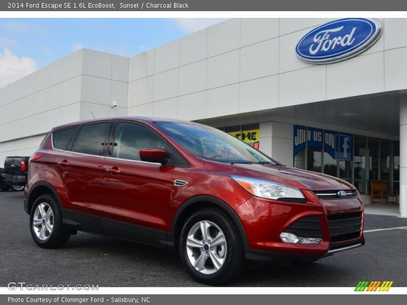 Sunset / Charcoal Black 2014 Ford Escape SE 1.6L EcoBoost