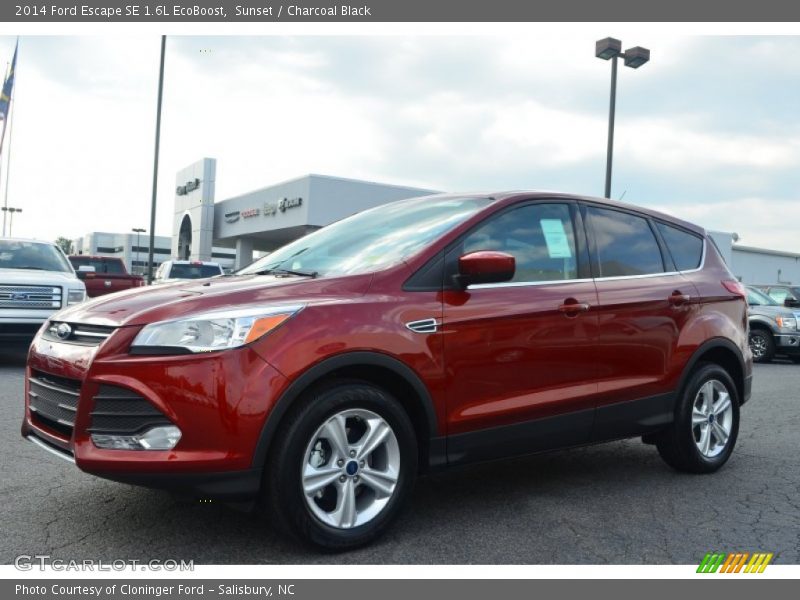 Sunset / Charcoal Black 2014 Ford Escape SE 1.6L EcoBoost