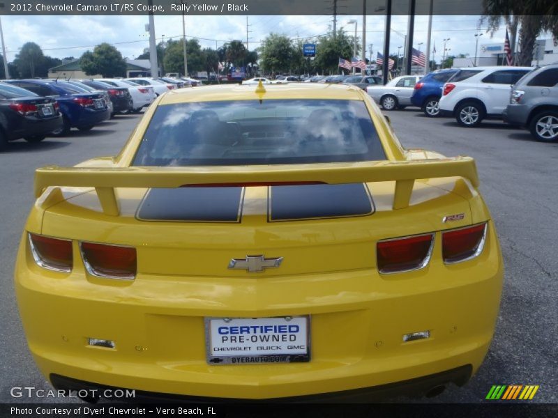 Rally Yellow / Black 2012 Chevrolet Camaro LT/RS Coupe