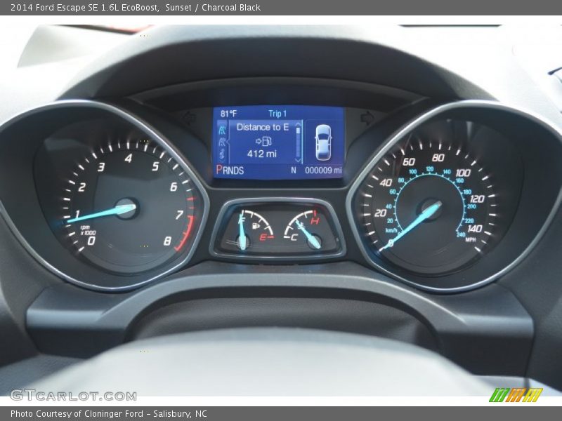 Sunset / Charcoal Black 2014 Ford Escape SE 1.6L EcoBoost