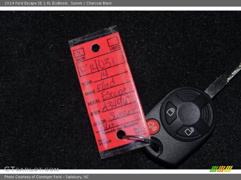 Sunset / Charcoal Black 2014 Ford Escape SE 1.6L EcoBoost