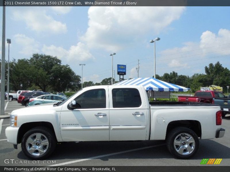 White Diamond Tricoat / Ebony 2011 Chevrolet Silverado 1500 LTZ Crew Cab