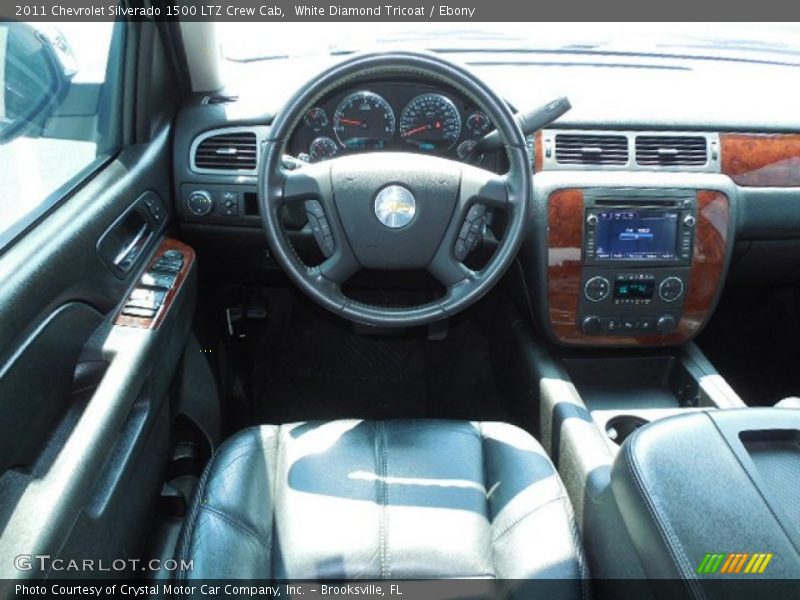 White Diamond Tricoat / Ebony 2011 Chevrolet Silverado 1500 LTZ Crew Cab