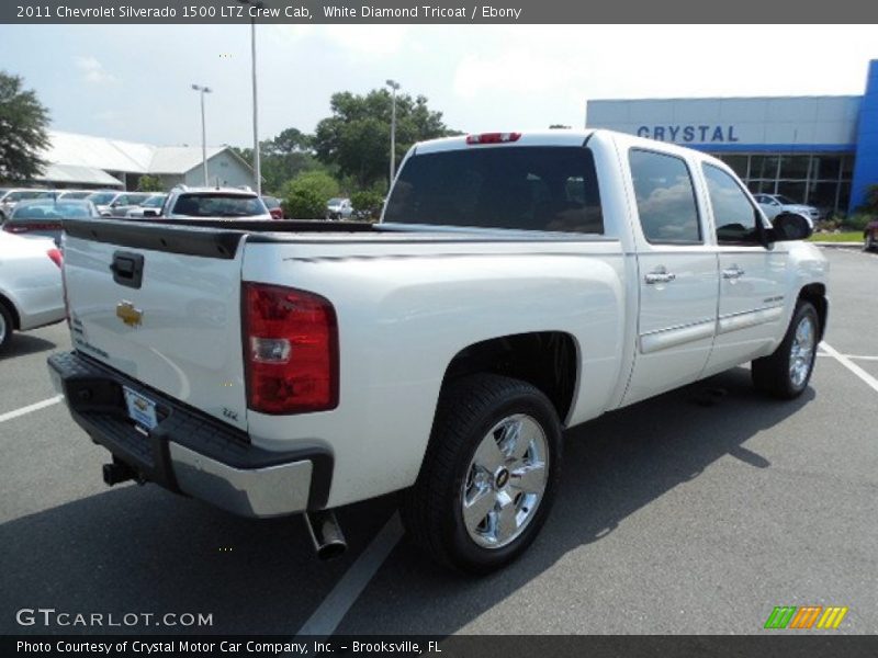 White Diamond Tricoat / Ebony 2011 Chevrolet Silverado 1500 LTZ Crew Cab