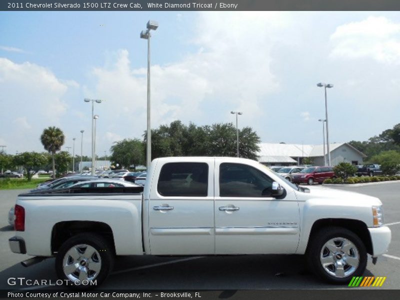 White Diamond Tricoat / Ebony 2011 Chevrolet Silverado 1500 LTZ Crew Cab