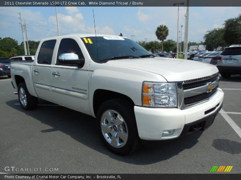 White Diamond Tricoat / Ebony 2011 Chevrolet Silverado 1500 LTZ Crew Cab