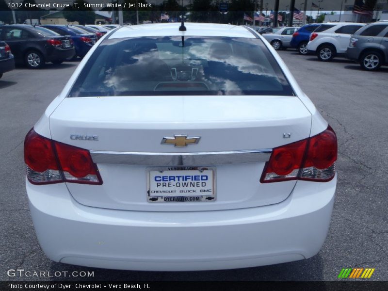 Summit White / Jet Black 2012 Chevrolet Cruze LT