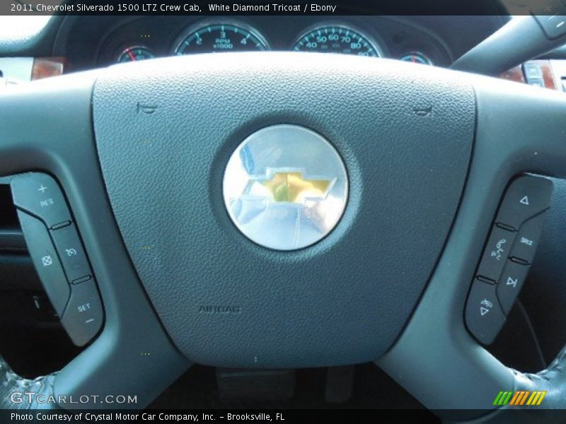 White Diamond Tricoat / Ebony 2011 Chevrolet Silverado 1500 LTZ Crew Cab