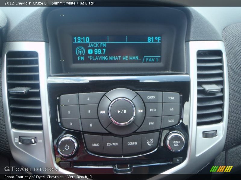 Summit White / Jet Black 2012 Chevrolet Cruze LT