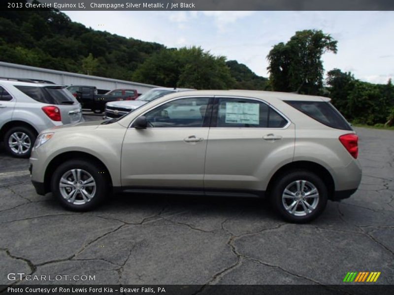 Champagne Silver Metallic / Jet Black 2013 Chevrolet Equinox LS