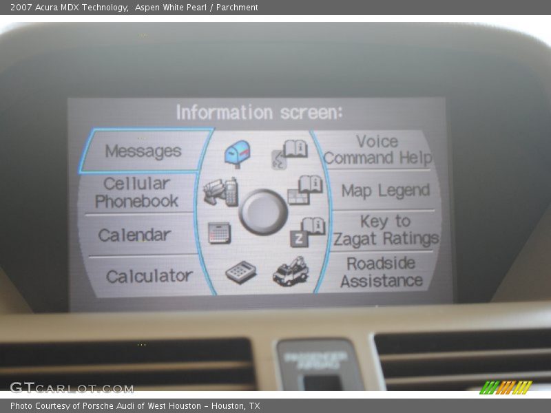 Aspen White Pearl / Parchment 2007 Acura MDX Technology