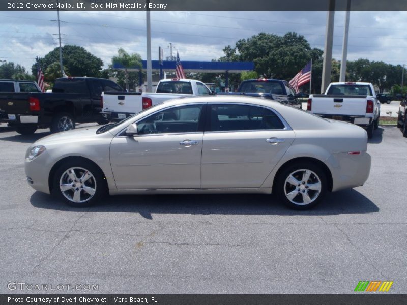 Gold Mist Metallic / Ebony 2012 Chevrolet Malibu LT