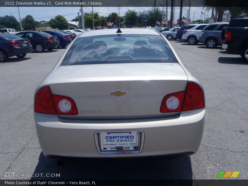 Gold Mist Metallic / Ebony 2012 Chevrolet Malibu LT