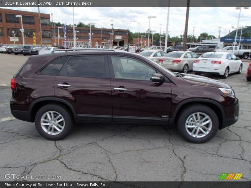 Dark Cherry / Beige 2014 Kia Sorento LX AWD